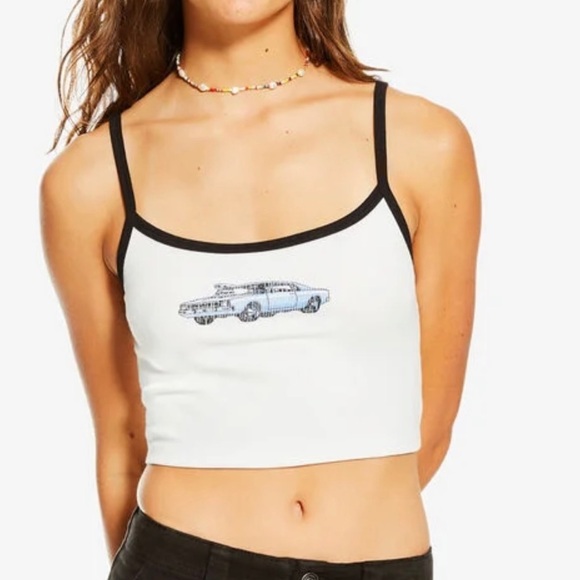 Aeropostale Muscle Car Pop Punk Cropped Cami Sz Small - Picture 1 of 5